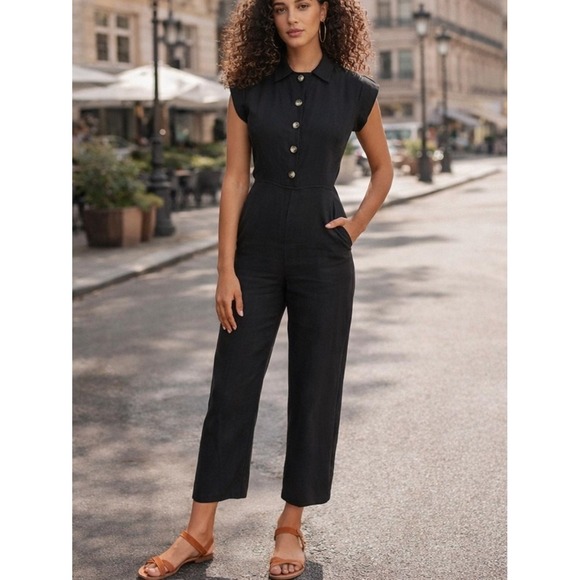 Christy Dawn Pants - Christy Dawn The Phoebe Jumper Noir Linen Black Size Medium